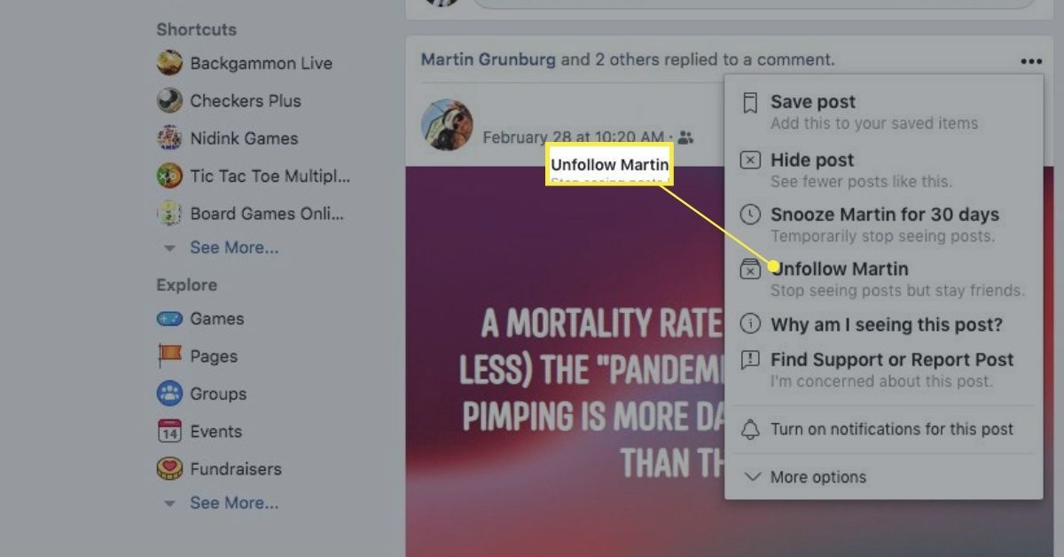 How to Snooze Someone on Facebook