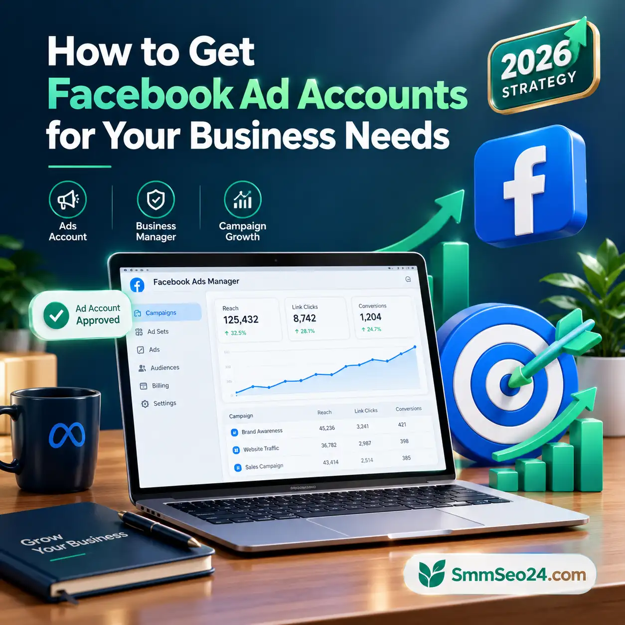 How to get Facebook ad accounts for business needs illustration